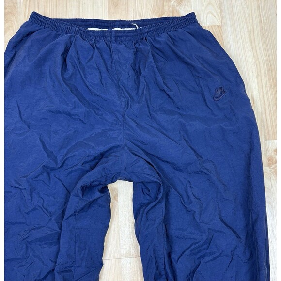 Vintage 90s Nike Sweatpants / Track pants / Navy Blue / Size Large - Picture 3 of 7